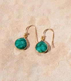 Karen Kane Gemstone Pear Drop Earrings