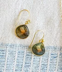 Karen Kane Gemstone Pear Drop Earrings