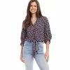 Karen Kane Petite Size Tie-Front Top -karen kane Sales Shop 1L18619P DAI 21456 1