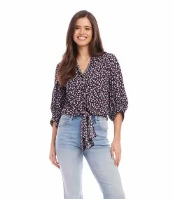 Karen Kane Petite Size Tie-Front Top