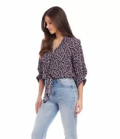 Karen Kane Petite Size Tie-Front Top -karen kane Sales Shop 1L18619P DAI 21460