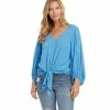 Karen Kane Lantern Sleeve Tie-Front Top -karen kane Sales Shop 1L55189 capriblue 001 d6066787 0814 460f 900c e709f63ed287