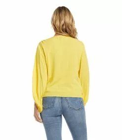 Karen Kane Lantern Sleeve Tie-Front Top -karen kane Sales Shop 1L55189 lemon 002 9cf9d623 1d33 405d a28d 31dea2fc79a3