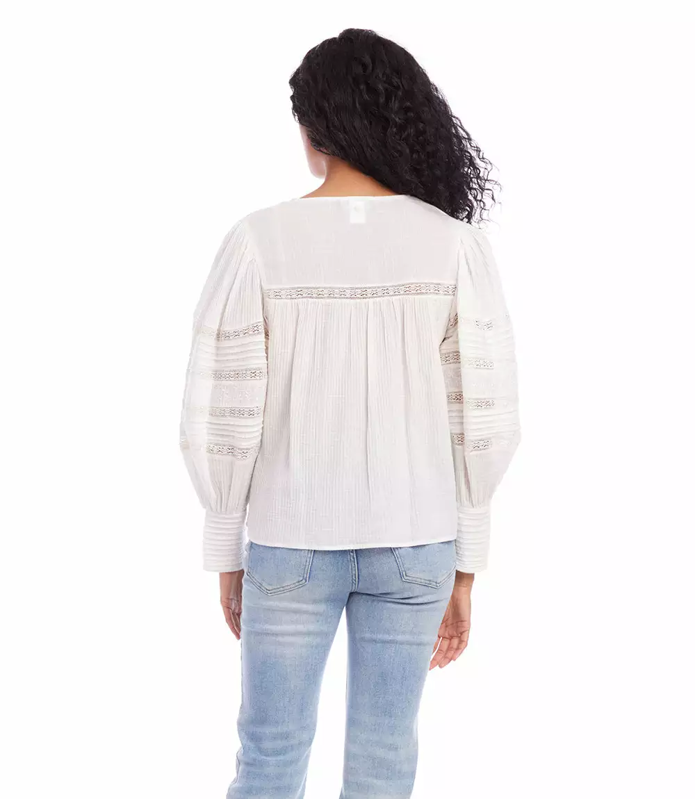 Karen Kane Blouson Sleeve Lace Top 6 Karen Kane Blouson Sleeve Lace Top - Image 4
