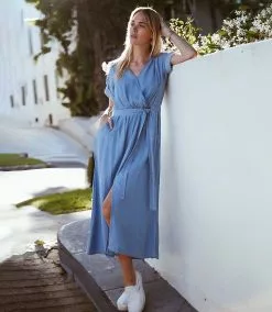 Karen Kane Cuffed Sleeve Dress 22 Karen Kane Cuffed Sleeve Dress -karen kane Sales Shop 1L98227 chambray 009 9a4120a8 85a3 4110 8ed3 e553d7e1b2bf