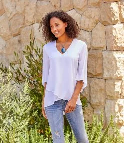 Karen Kane Bracelet Sleeve Asymmetric Top