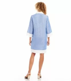 Karen Kane Contrast Shirtdress -karen kane Sales Shop 2L20510 BLU 003