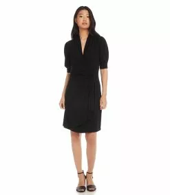 Karen Kane Short Sleeve Wrap Dress 15 Karen Kane Short Sleeve Wrap Dress -karen kane Sales Shop 3L13097 black 002 a53a5528 2784 42ed a0b5 ae058240ba10