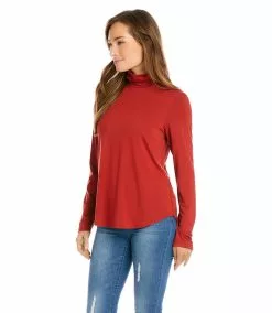 Karen Kane Long Sleeve Turtleneck -karen kane Sales Shop 3L13108 rust 003 42e93c07 e3f0 4d6f 800e fec84b6652fa