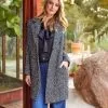 Karen Kane Herringbone Coat -karen kane Sales Shop 3L54191 BWC 001