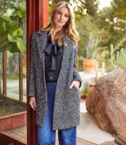 Karen Kane Herringbone Coat