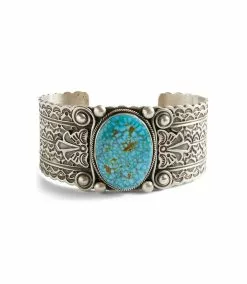 Karen Kane Oval Turquoise Stone Cuff Bracelet -karen kane Sales Shop B100028 turquoise 001