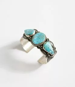 Karen Kane Kingman Turquoise Stone Cuff Bracelet