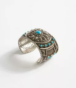 Karen Kane Embellished Turquoise Stone Cuff Bracelet -karen kane Sales Shop B100038 03