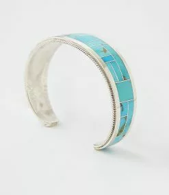 Karen Kane Sterling Silver Turquoise Inlay Cuff Bracelet -karen kane Sales Shop B200007 turquoise 004 25085eb8 204a 4ed0 ba11 8c7810e75ce4