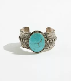 Karen Kane Embellished Turquoise Stone Cuff Bracelet