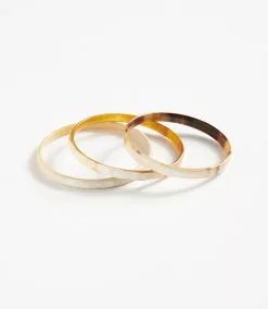 Karen Kane Thin Horn Bangles, Set Of 3