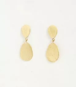 Karen Kane Gold Two Drop Earrings