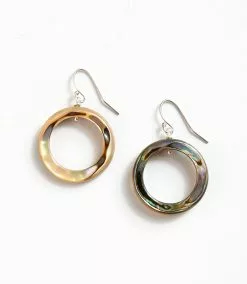 Karen Kane Abalone Hoop Earrings
