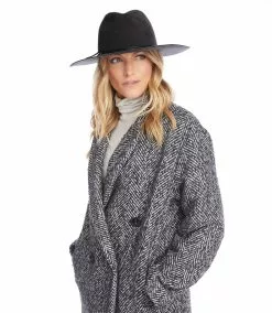 Karen Kane Leather Trim Velour Hat -karen kane Sales Shop H300004 BLK 2959 4e35d73e 7ff2 41db 8459 825824e5781d