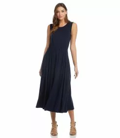 Karen Kane Sleeveless Artisan Dress -karen kane Sales Shop L13001 navy 005 85b47018 80f0 4b4a a141 cf920cb483a4