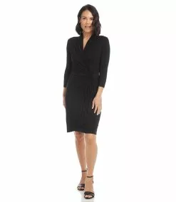 Karen Kane Cascade Wrap Dress -karen kane Sales Shop L13915 BLK 1399 5c507e0a 0cd7 4090 a998 edcfa03ae8a8