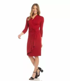 Karen Kane Cascade Wrap Dress -karen kane Sales Shop L13915 RED 1234 94b2e12b bd36 4558 95d4 85ff209cd6ce