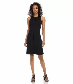 Karen Kane High Neck A Line Dress -karen kane Sales Shop L14226 black 002 3aaacd77 0edc 4db4 9e31 9179e5fe0909