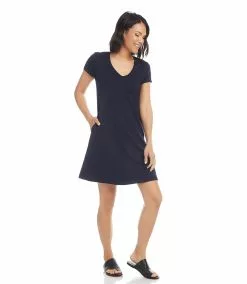 Karen Kane Quinn V Neck Pocket Dress -karen kane Sales Shop L14244 NAV 0633 b4b9e4b0 a185 4509 a0fb 322d30f81988