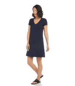 Karen Kane Quinn V Neck Pocket Dress -karen kane Sales Shop L14244 NAV 0638 bdc08d9c 013e 47b0 90ef 33f6187f8ba7