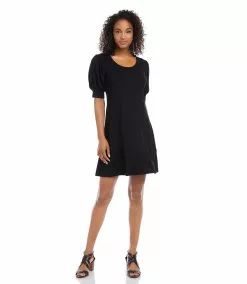 Karen Kane Petite Size Erin A-Line Dress -karen kane Sales Shop L14290P black 007 d5ed363a 8eb5 4b06 9edd f81db2b903aa 1
