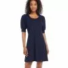 Karen Kane Petite Size Erin A-Line Dress -karen kane Sales Shop L14290P navy 002 ca0b3ec6 88be 4338 8bc7 a3fa45e19fbd