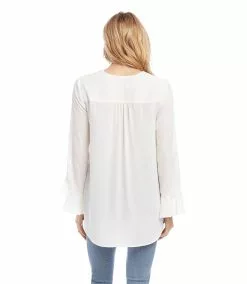 Kane Kane Ruffle Sleeve Crossover Top -karen kane Sales Shop L25490 off white 002 78460a95 8a4f 4887 92ab d38b015f8357