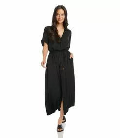 Karen Kane Cuffed Sleeve Dress -karen kane Sales Shop L48566 BLK 003 a40530c6 b2df 48b5 8725 3c4b18c3974f