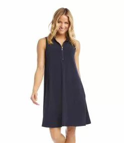 Karen Kane Sleeveless Zip-Up Travel Dress