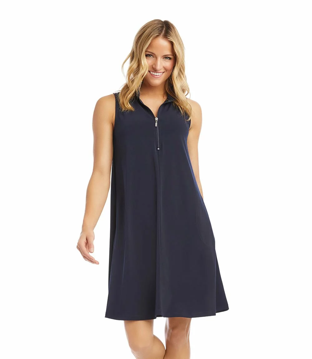 Karen Kane Sleeveless Zip-Up Travel Dress 3 Karen Kane Sleeveless Zip-Up Travel Dress