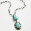 Karen Kane Turquoise Double Pendant Necklace -karen kane Sales Shop N100054 002
