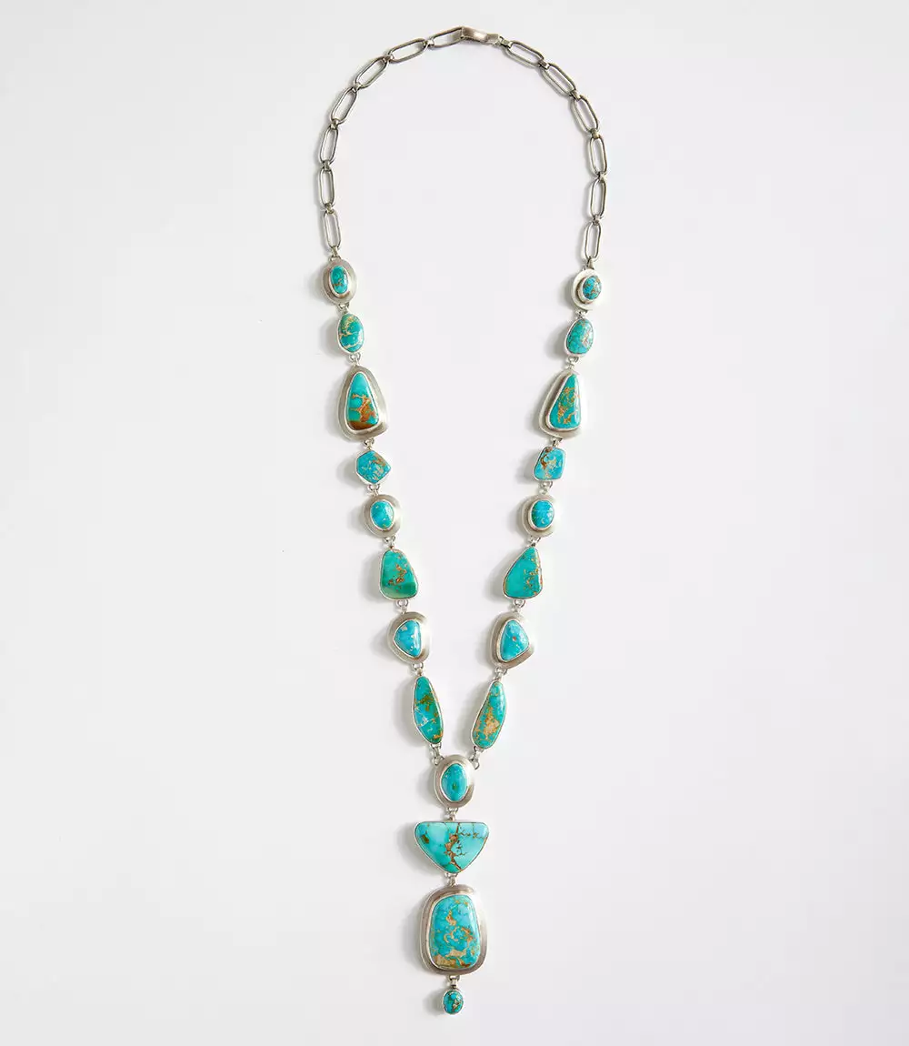 Karen Kane Modern Turquoise Lariat Necklace 4 Karen Kane Modern Turquoise Lariat Necklace - Image 2