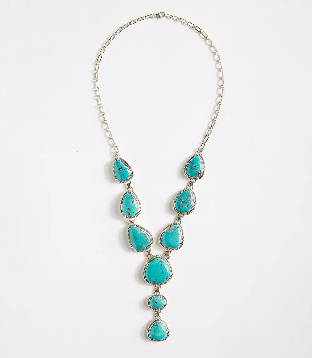 Karen Kane Royston Turquoise Lariat Necklace 4 Karen Kane Royston Turquoise Lariat Necklace - Image 2
