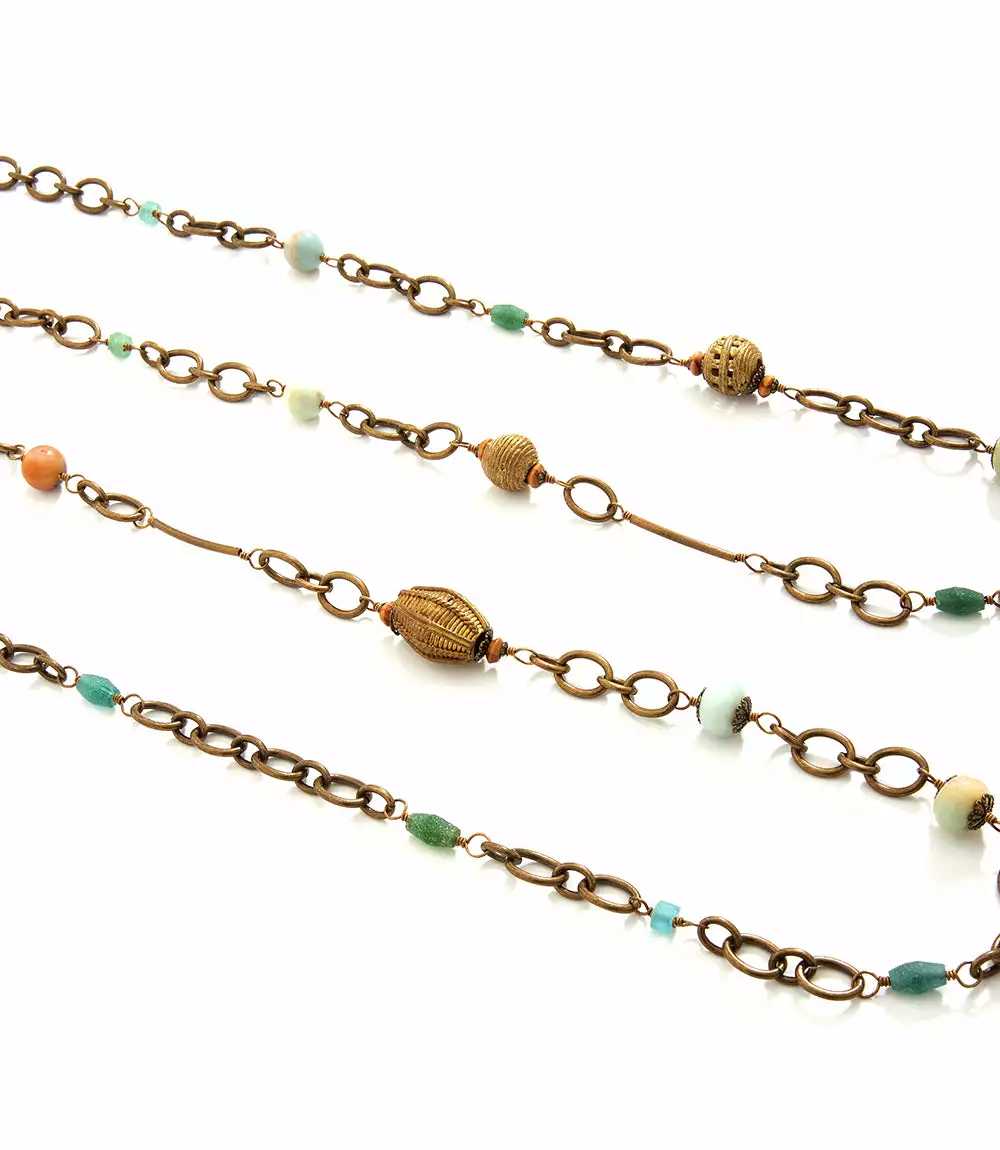 Karen Kane Beaded Chain Necklace 6 Karen Kane Beaded Chain Necklace - Image 4