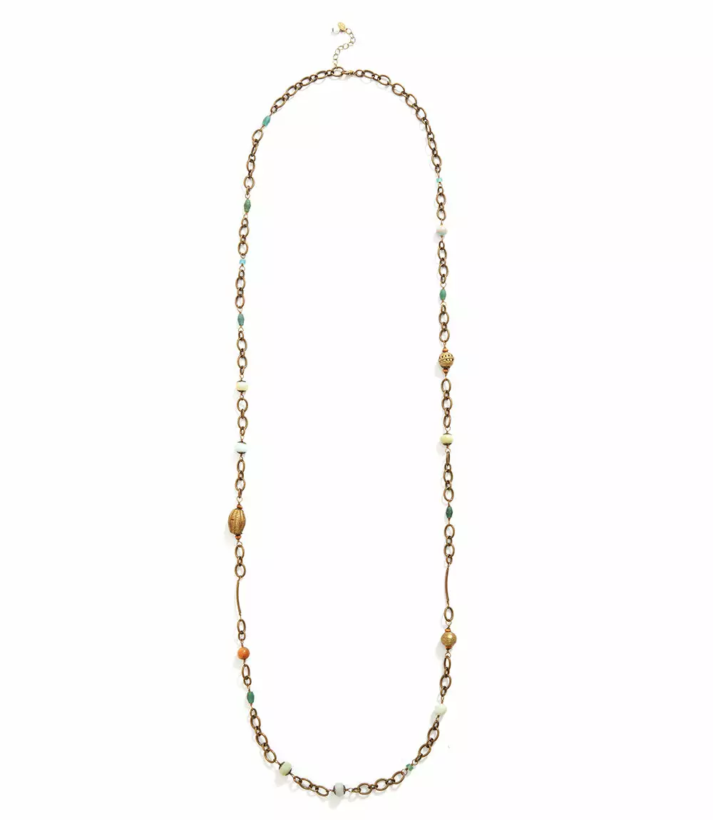 Karen Kane Beaded Chain Necklace 4 Karen Kane Beaded Chain Necklace - Image 2