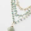 Karen Kane Multistrand Aquamarine Pendant Necklace -karen kane Sales Shop N200014 1