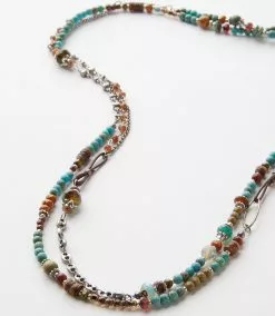 Karen Kane Beaded Turquoise And Jasper Necklace
