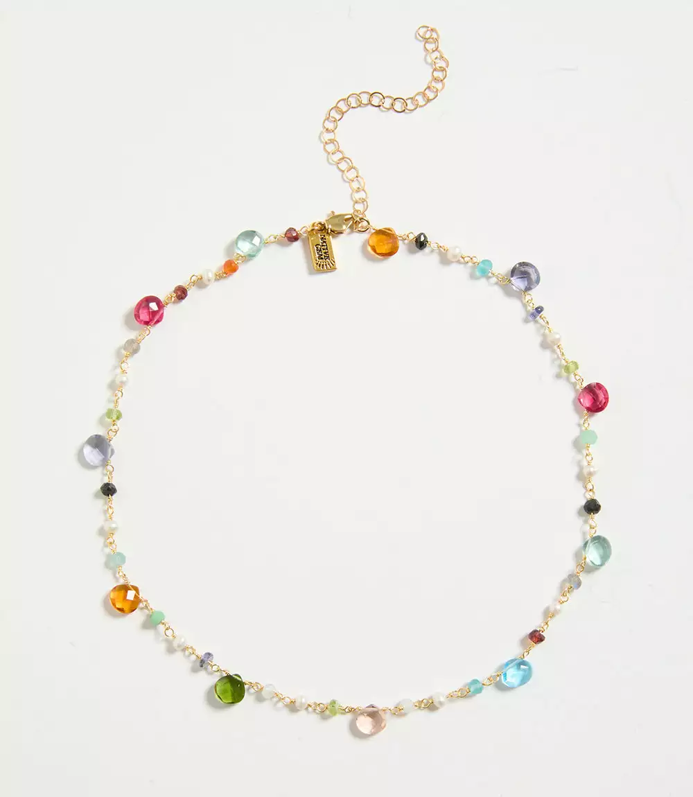 Karen Kane Beaded Gemstone Necklace 7 Karen Kane Beaded Gemstone Necklace - Image 5