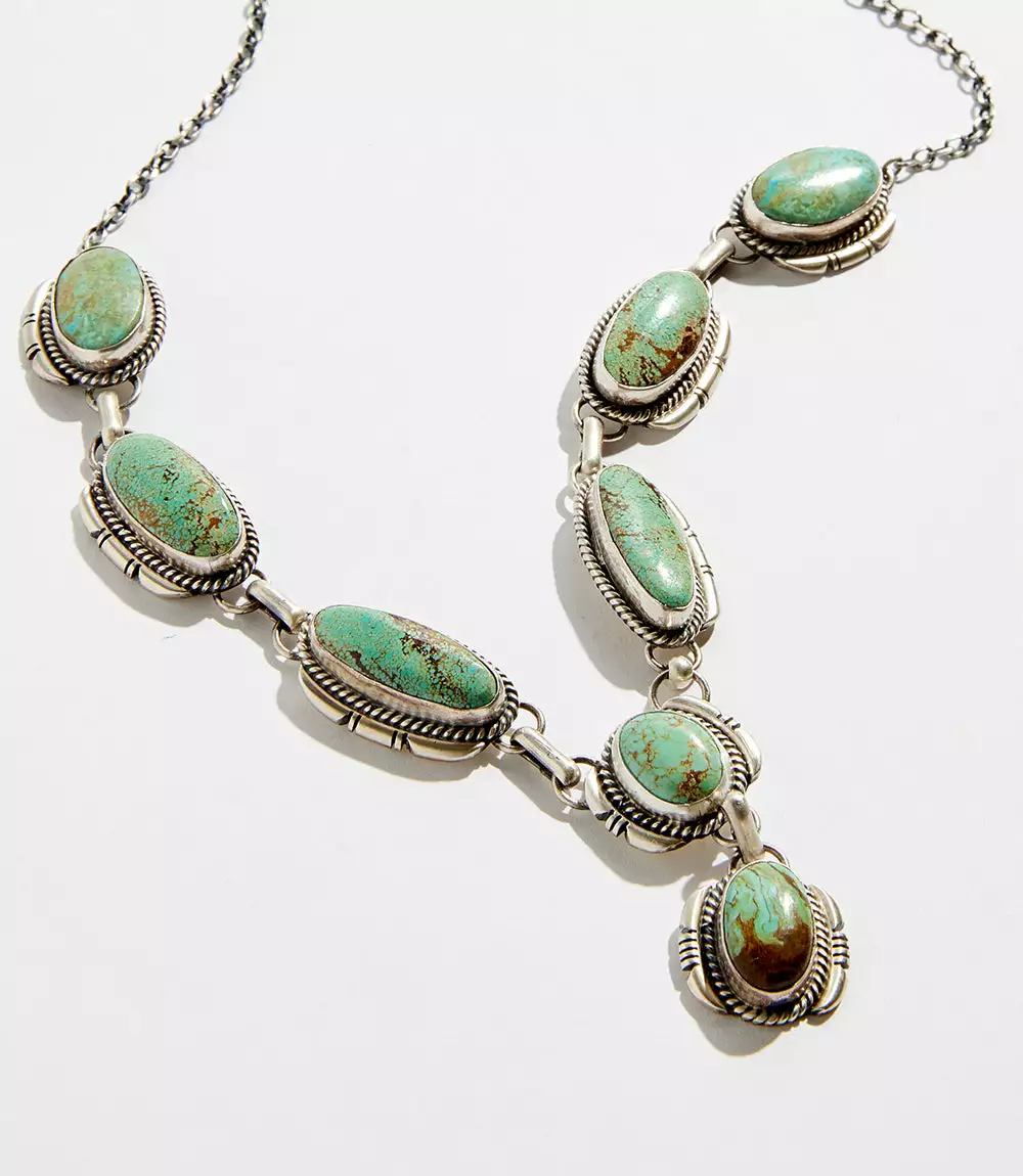 Karen Kane Turquoise Stone Station Necklace 4 Karen Kane Turquoise Stone Station Necklace - Image 2
