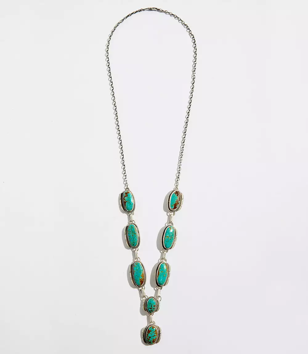 Karen Kane Turquoise Stone Station Necklace 3 Karen Kane Turquoise Stone Station Necklace