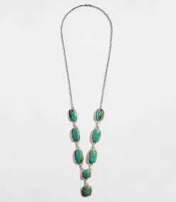 Karen Kane Turquoise Stone Station Necklace