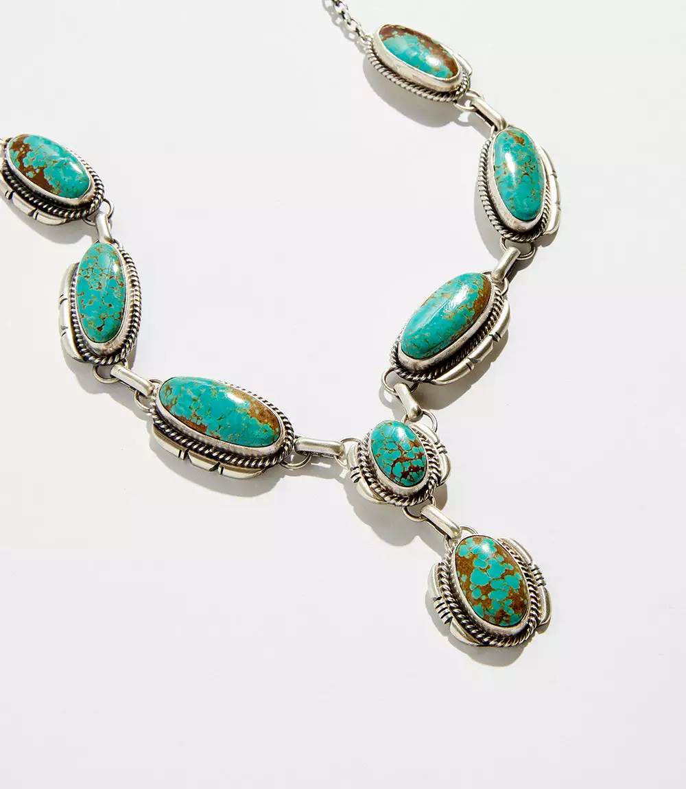 Karen Kane Turquoise Stone Station Necklace 4 Karen Kane Turquoise Stone Station Necklace - Image 2