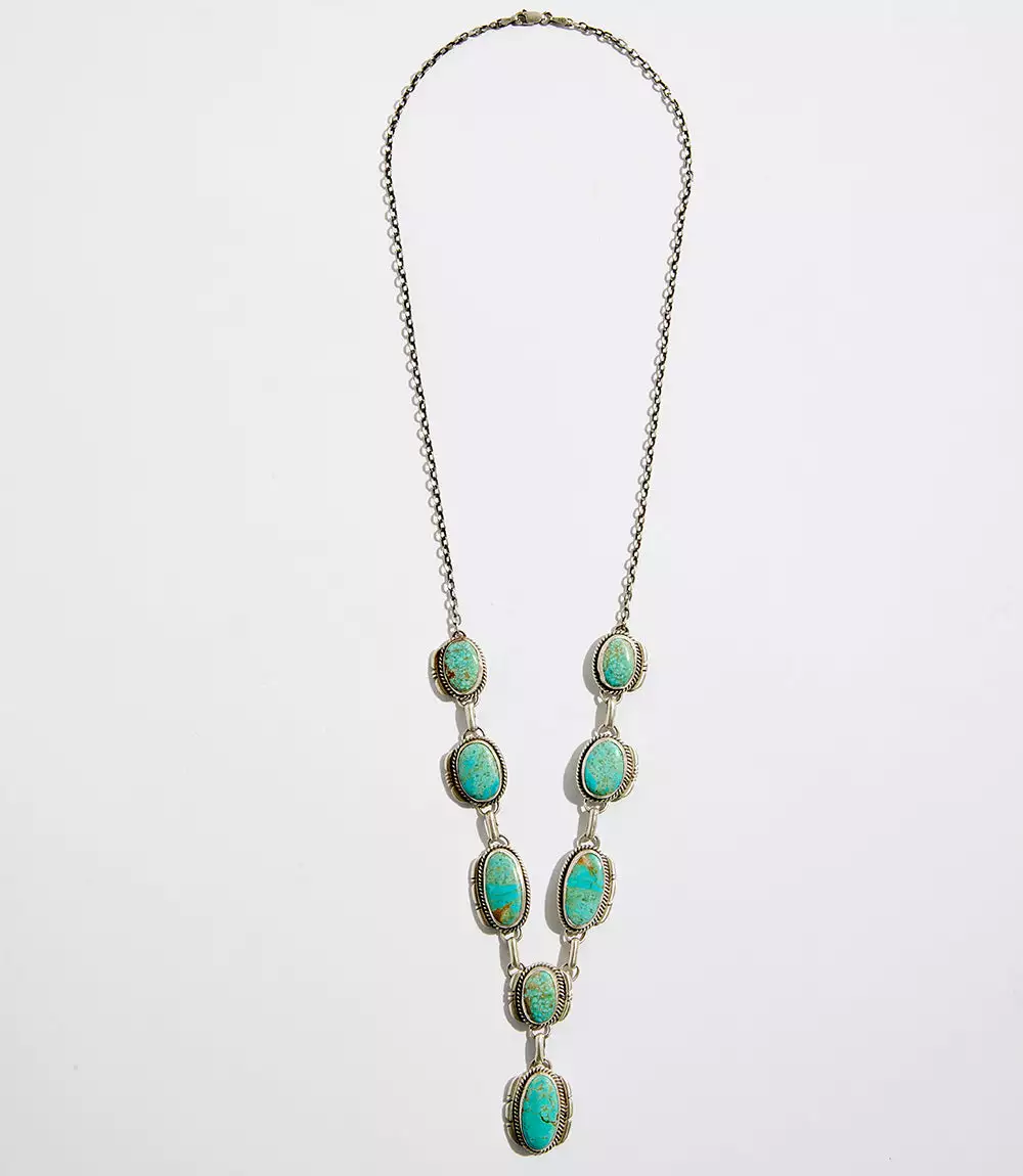 Karen Kane Turquoise Stone Station Necklace 3 Karen Kane Turquoise Stone Station Necklace