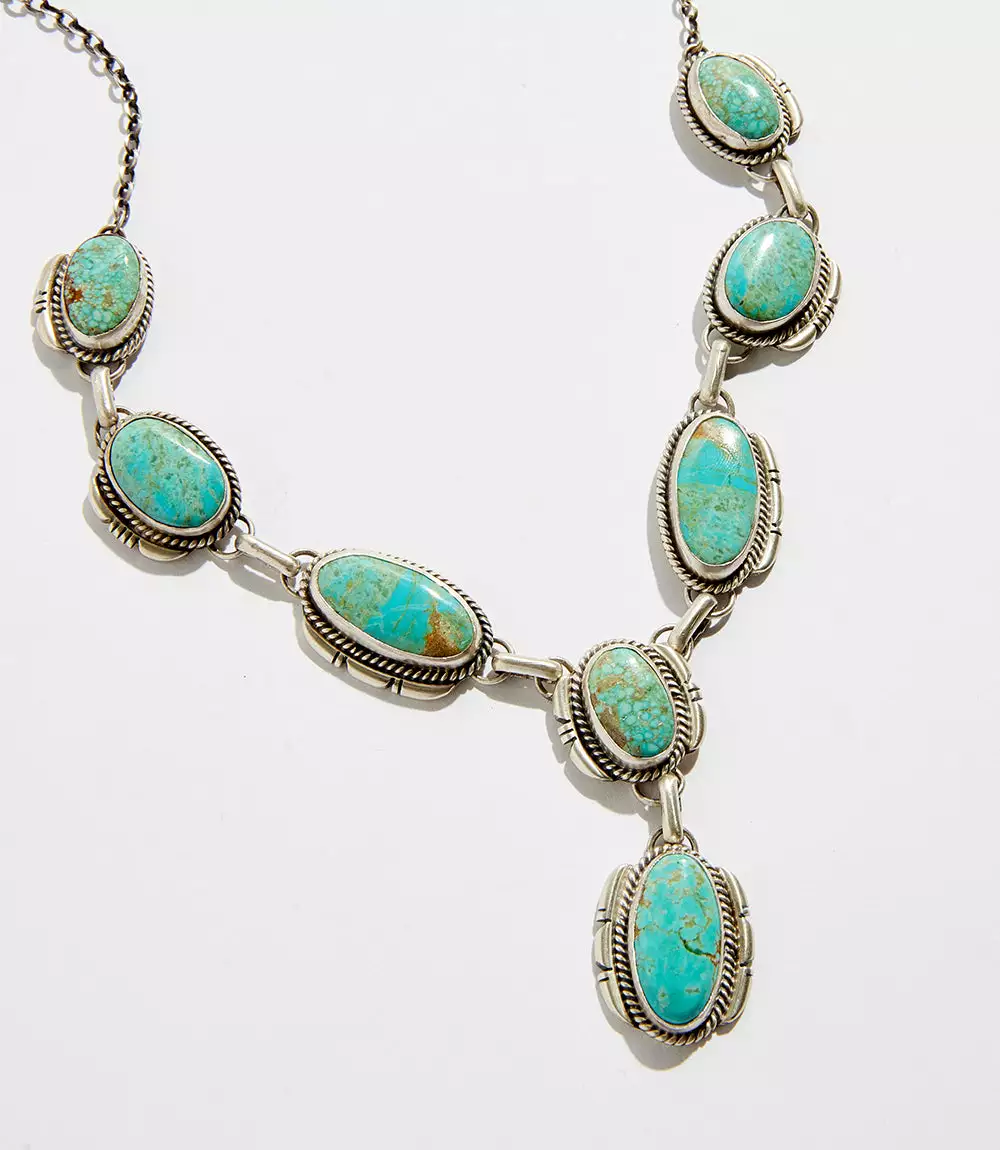 Karen Kane Turquoise Stone Station Necklace 4 Karen Kane Turquoise Stone Station Necklace - Image 2